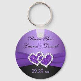 Lila Schlüsselanhänger der Black Joined Hearts Gas