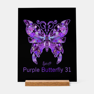 Lila Schmetterling 31 Acrylschild