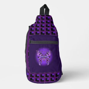 lila Schmetterling 31 Crossbody Bag