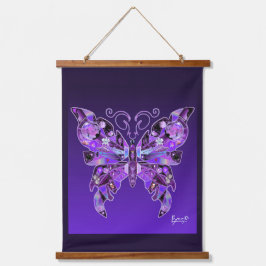 Lila Schmetterling 31 hängende Wandteppiche