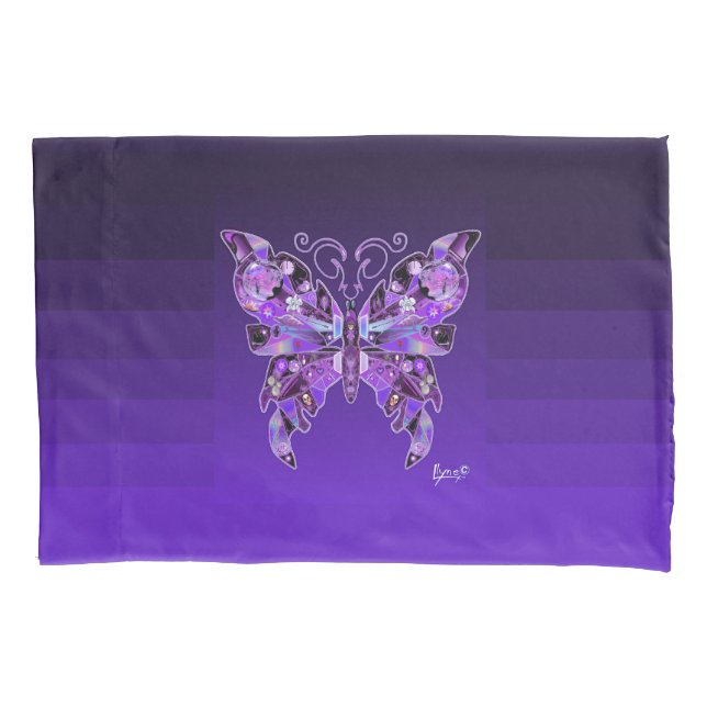 Lila Schmetterling 31 Kissenbezug (Vorderseite)