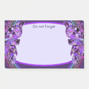 Lila Schmetterling 31 Post-it Klebezettel