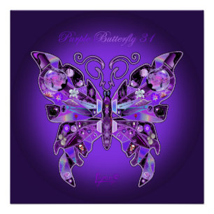 Lila Schmetterling 31 Poster