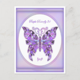 Lila Schmetterling 31 Postkarte