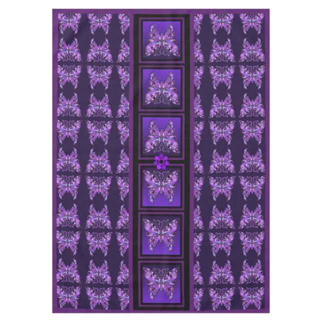Lila Schmetterling 31 tablecloth Tischdecke (Vorderseite)