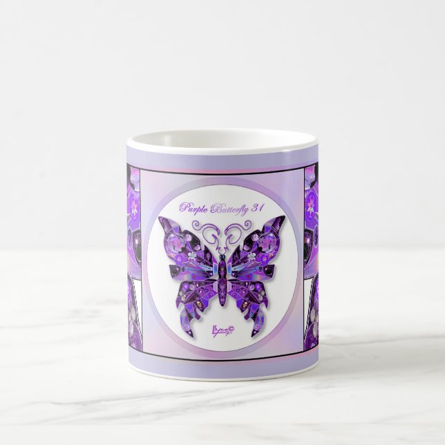 Lila Schmetterling 31 Tasse (Mittel)