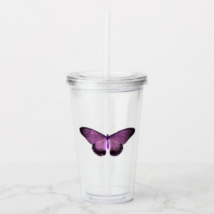 Lila Schmetterling Acryltrinkbecher