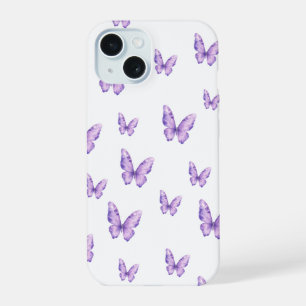 Lila-Schmetterling-Ästhetik-Handyhülle iPhone 15 Hülle