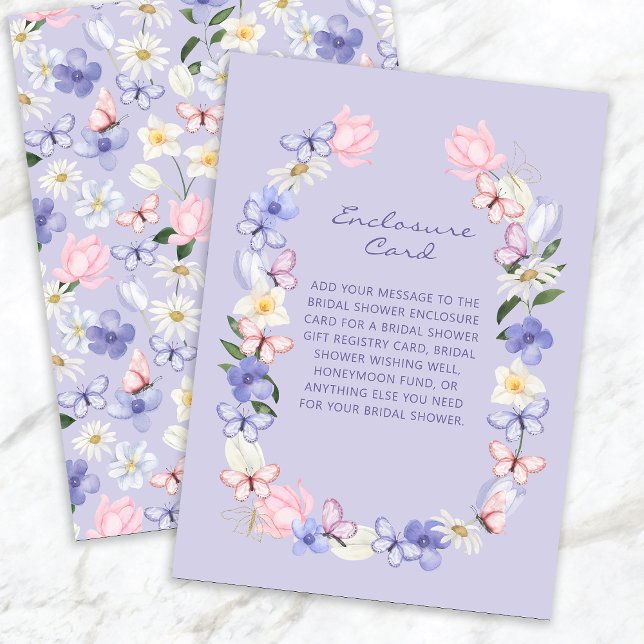 Lila Schmetterling Begleitkarte (Purple Butterfly Enclosure Card
)