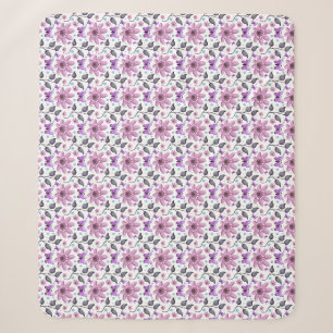 Lila Schmetterling Blumenmuster Süß Cottagecore Sherpadecke