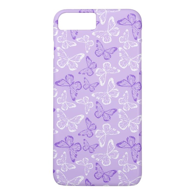 Lila Schmetterling Case-Mate iPhone Hülle (Rückseite)