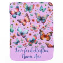 Lila Schmetterling-Custom-Text-Kinderschuh