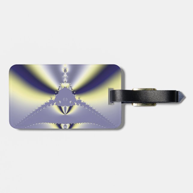 Lila Schmetterling Gepäckanhänger (Rückseite horizontal)