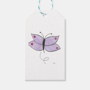 Lila Schmetterling Geschenkanhänger