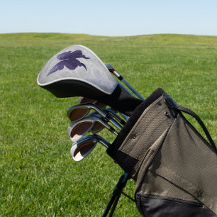 Lila Schmetterling Golf Headcover
