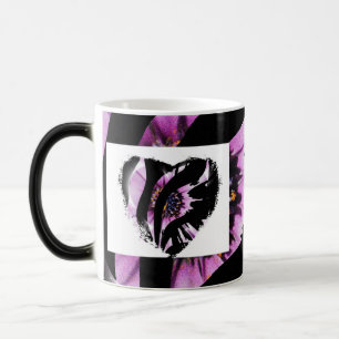 Lila-Schmetterling-Herz-Tasse – Künstlerischer Kaf Verwandlungstasse