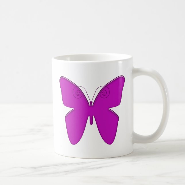 Lila Schmetterling Kaffeetasse (Rechts)