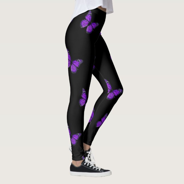 Lila Schmetterling Leggings (Rechts)