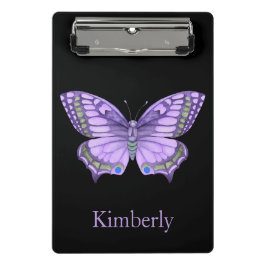 Lila Schmetterling Mini Klemmbrett