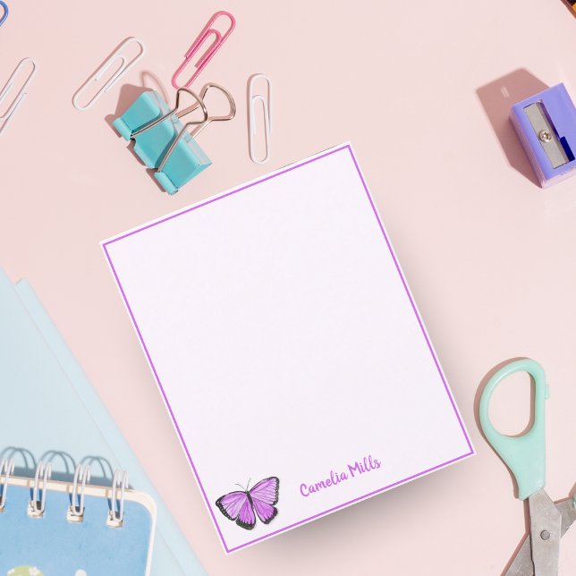 Lila Schmetterling Personalisierter Name (Von Creator hochgeladen)