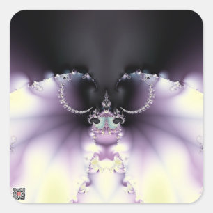 Lila Schmetterling Quadratischer Aufkleber