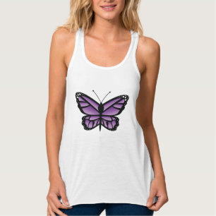Lila Schmetterling Schöne Cartoon Illustration Tank Top