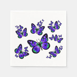 Lila Schmetterling Serviette