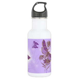 Lila Schmetterling Trinkflasche