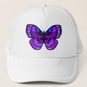 Lila Schmetterling Truckerkappe