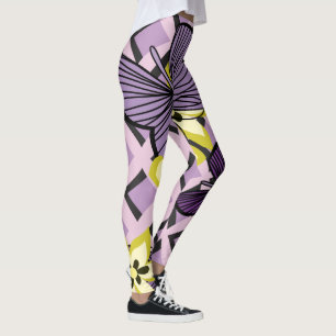 Lila Schmetterlinge Leggings