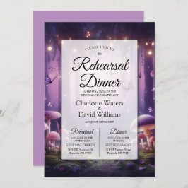 Lila Schmetterlinge Starlit Skies Probe Abendessen Einladung