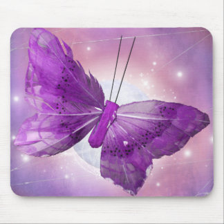 Lila Schmetterlings-Fantasie-Mond-Entwürfe Mousepad