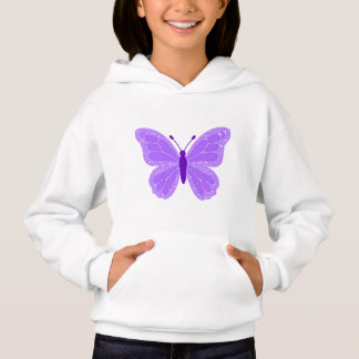 Lila Schmetterlings-Kapuzenpullover für Kinder Hoodie