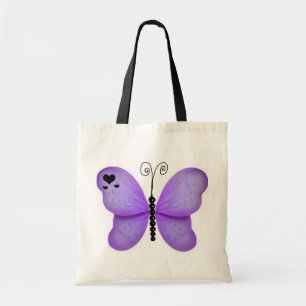 Lila Schmetterlings-Tasche Tragetasche