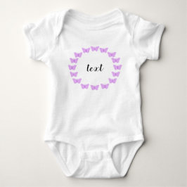 Lila Schmetterlingsdraht mit benutzerdefinierbarem Baby Strampler