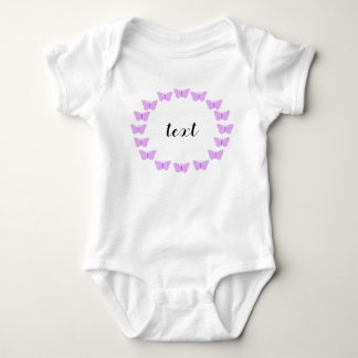 Lila Schmetterlingsdraht mit benutzerdefinierbarem Baby Strampler