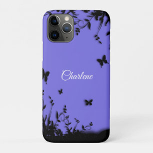 Lila Schmetterlingsgarten Personalisiert Case-Mate iPhone Hülle