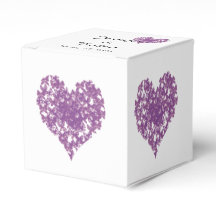 Lila Schmetterlingsherz Gastgeschenk Hochzeit
