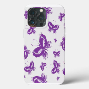 Lila Schmetterlingsmuster Case-Mate iPhone Hülle