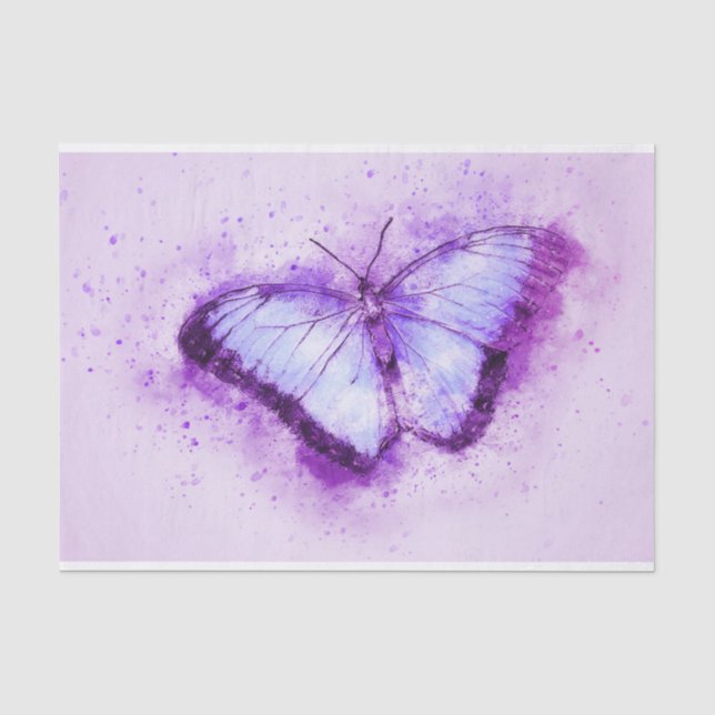lila Schmetterlingspapier Seidenpapier (Vorderseite)