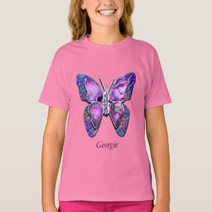Lila Schmetterlingsschein Shirt