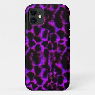 Lila Schnee-Leopard iPhone 11 Hülle