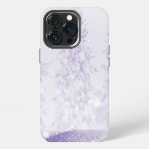 Lila Schneefall iPhone 13 Pro Hülle