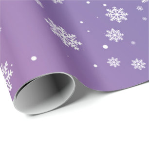 Lila Schneeflocke-Verpackungs-Papier Geschenkpapier