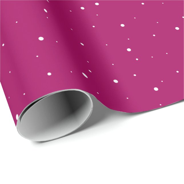 Lila Schneeflocken Schnee Winterweihnachtsferien Geschenkpapier (Rolleneckpunkt)