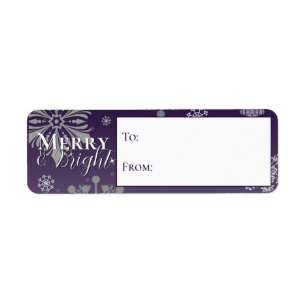 Lila Schneeflocken von und nach