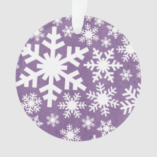 Lila Schneeflockenmuster Akryler Ornament