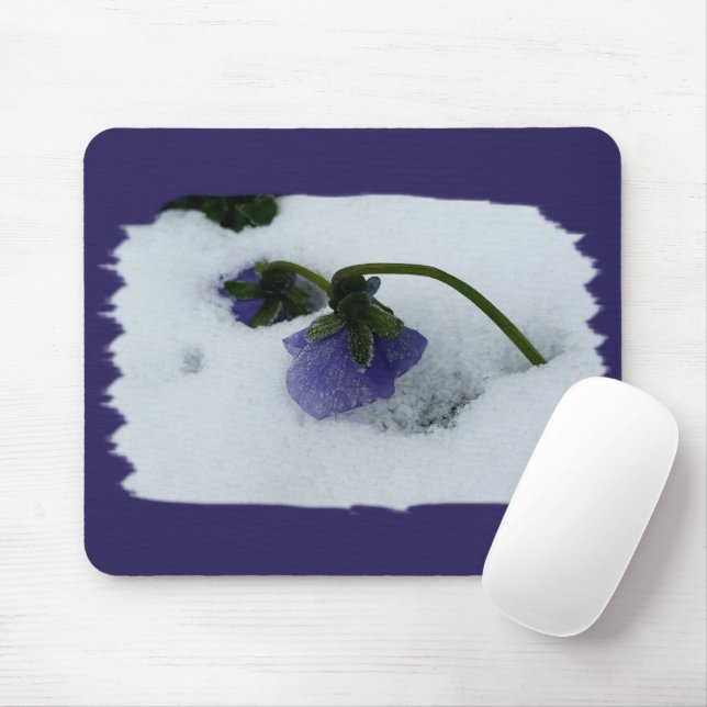 Lila Schneepause Mousepad (Mit Mouse)