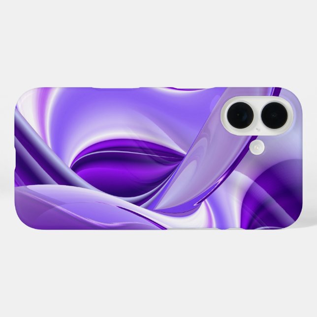 Lila Schneetraum , Abstrakte Fantasie-Rainbow-Kuns iPhone 16 Hülle (Rückseite (Horizontal))