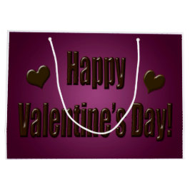 Lila Schokoladeglücklicher Valentine Große Geschenktüte